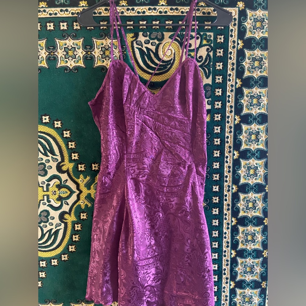 Vintage Gold label Victoria’s secret strappy flare sweetheart slip dress